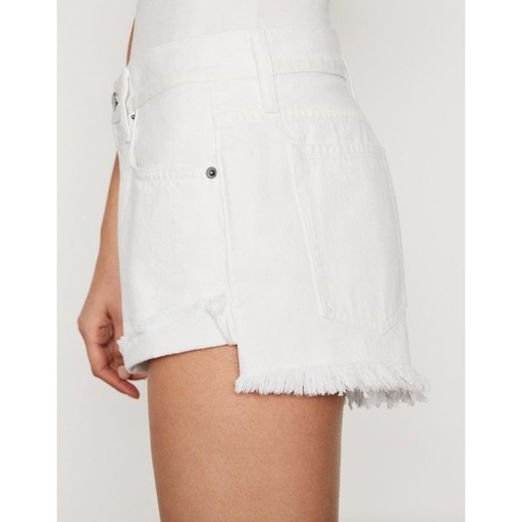 FRAME Front Cuff Short Women's Denim White Cotton SHORTS Style: FCSH171 Size 31 - Picture 7 of 12